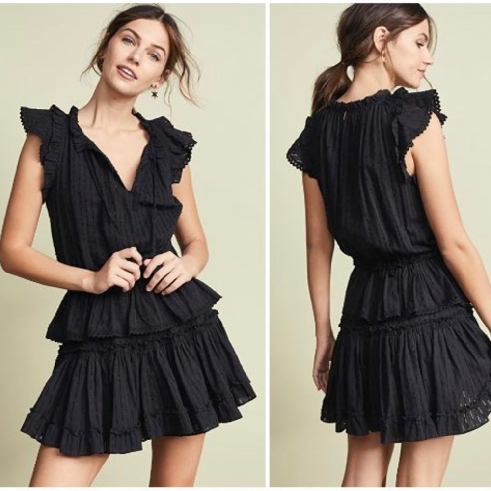 MISA Los Angeles Lillian Black Mini Dress